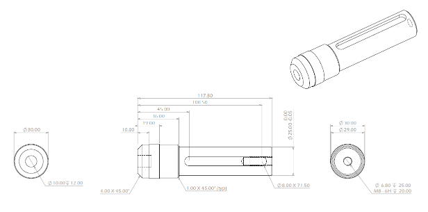 Shank Open End Drive Shaft-r50